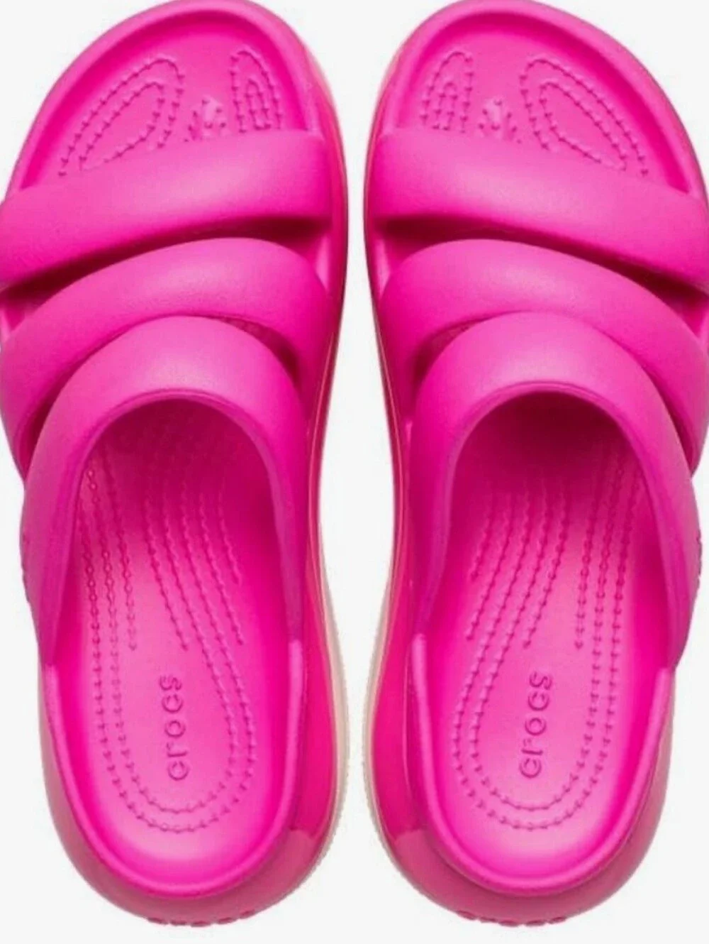 💗 Crocs MEGA CRUSH Triple Band Slide Sandals - Pink Crush NWOT - Picture 4 of 14